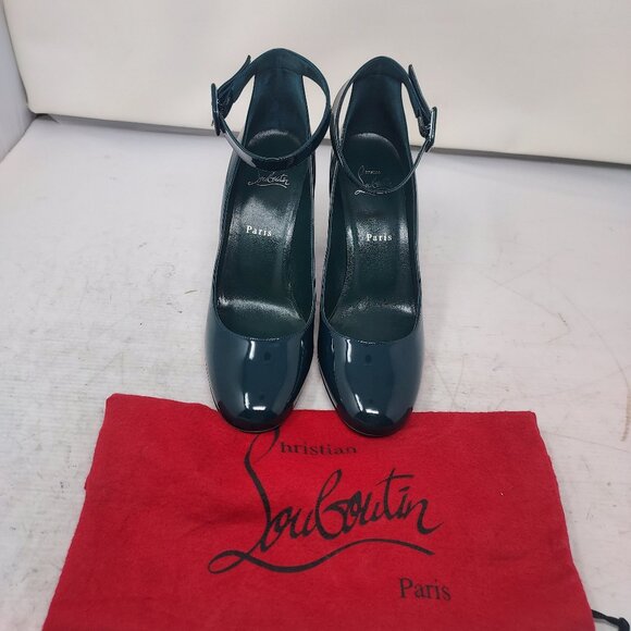 Christian Louboutin So Sab Patent Dark Green Pump - Picture 8 of 11